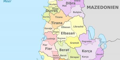 Mappa di Albania politico