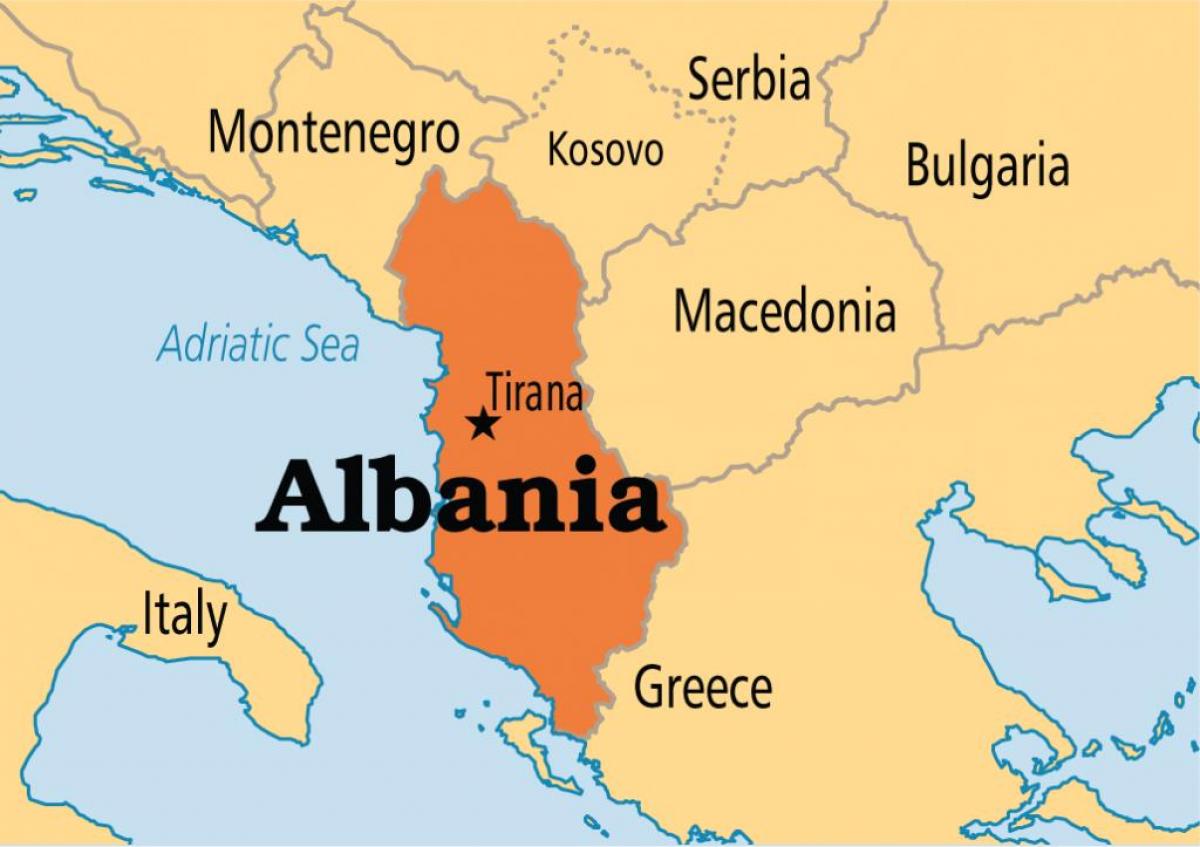 la mappa mostra Albania