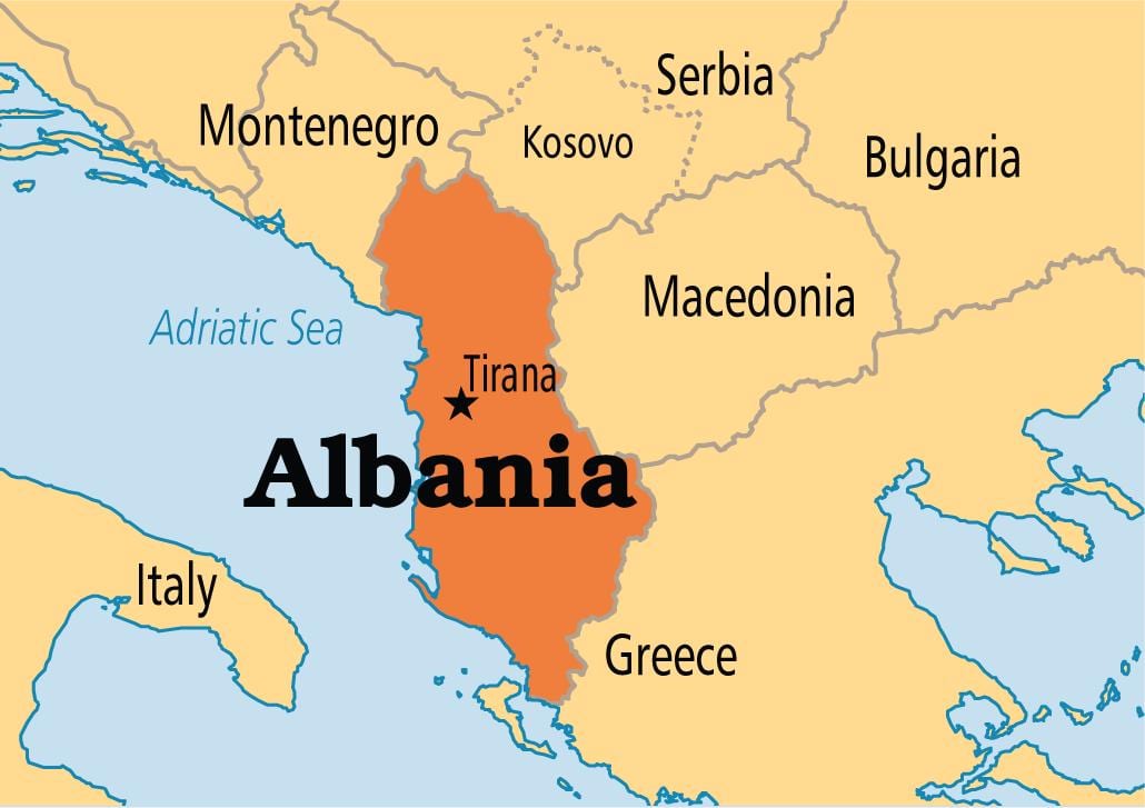 Albania mappa