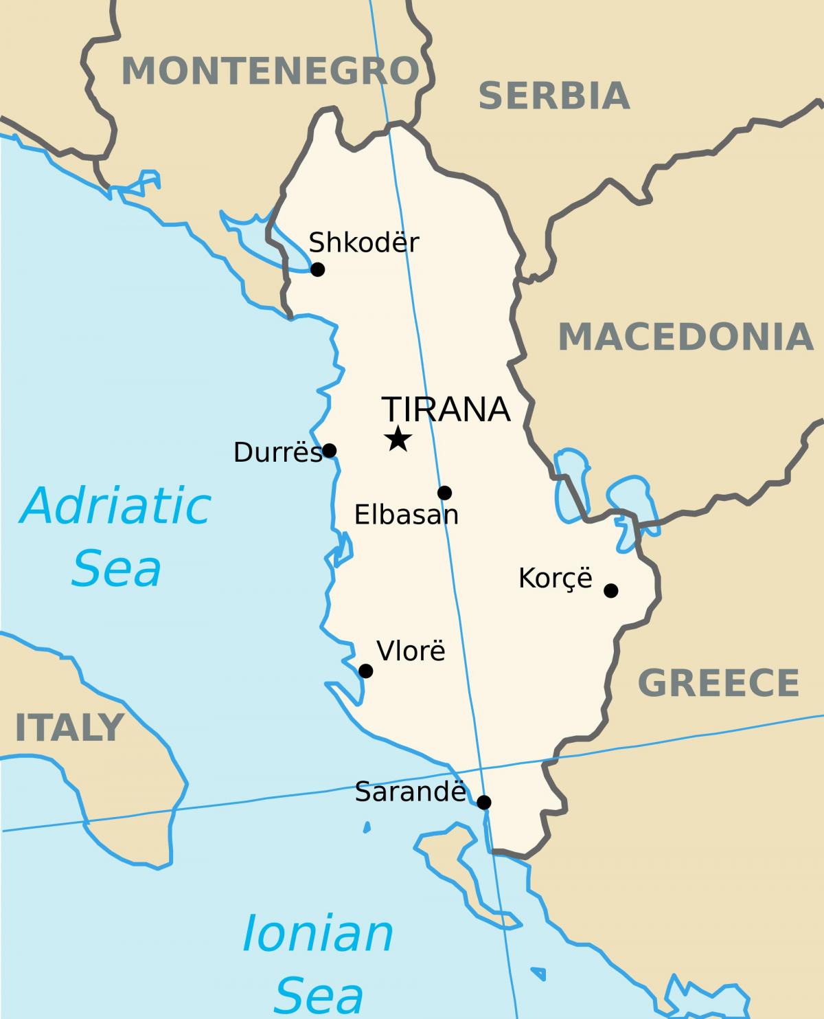 mappa saranda Albania