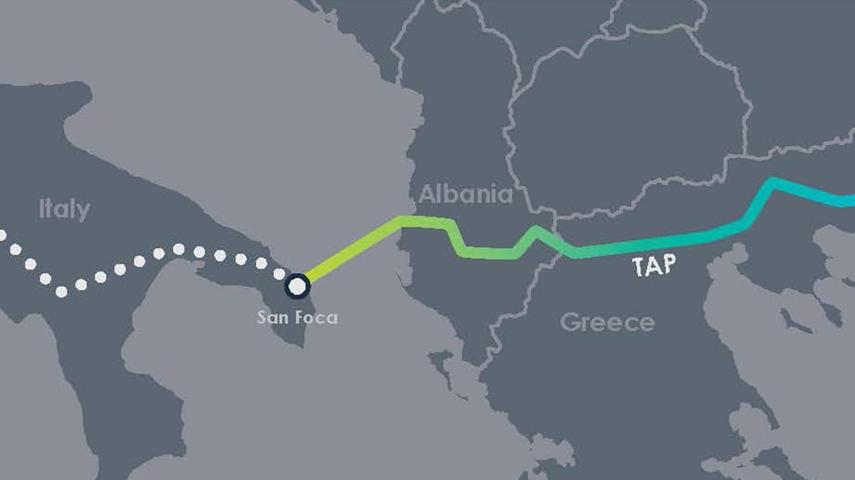 mappa di toccare Albania
