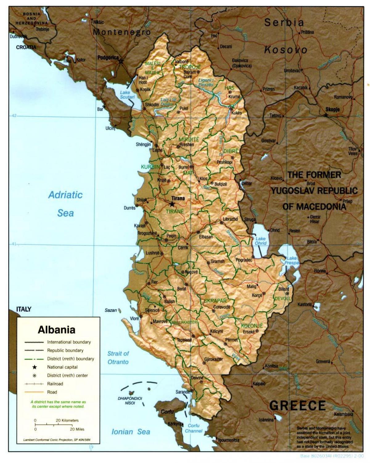 Albanese mappa