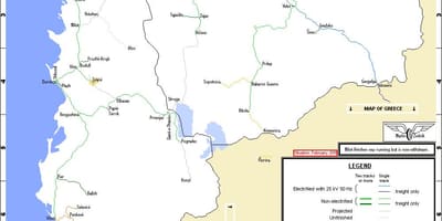 Albanese ferrovie mappa