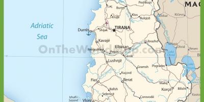 Albania mappa delle strade